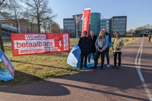 PvdA-jongeren vragen met ludieke actie aandacht voor wooncrisis